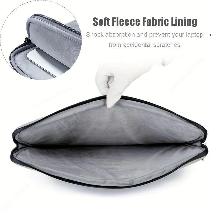 PU Leather Laptop Sleeve – Slim Protective Pouch Case for MacBook, Tablets & Notebooks