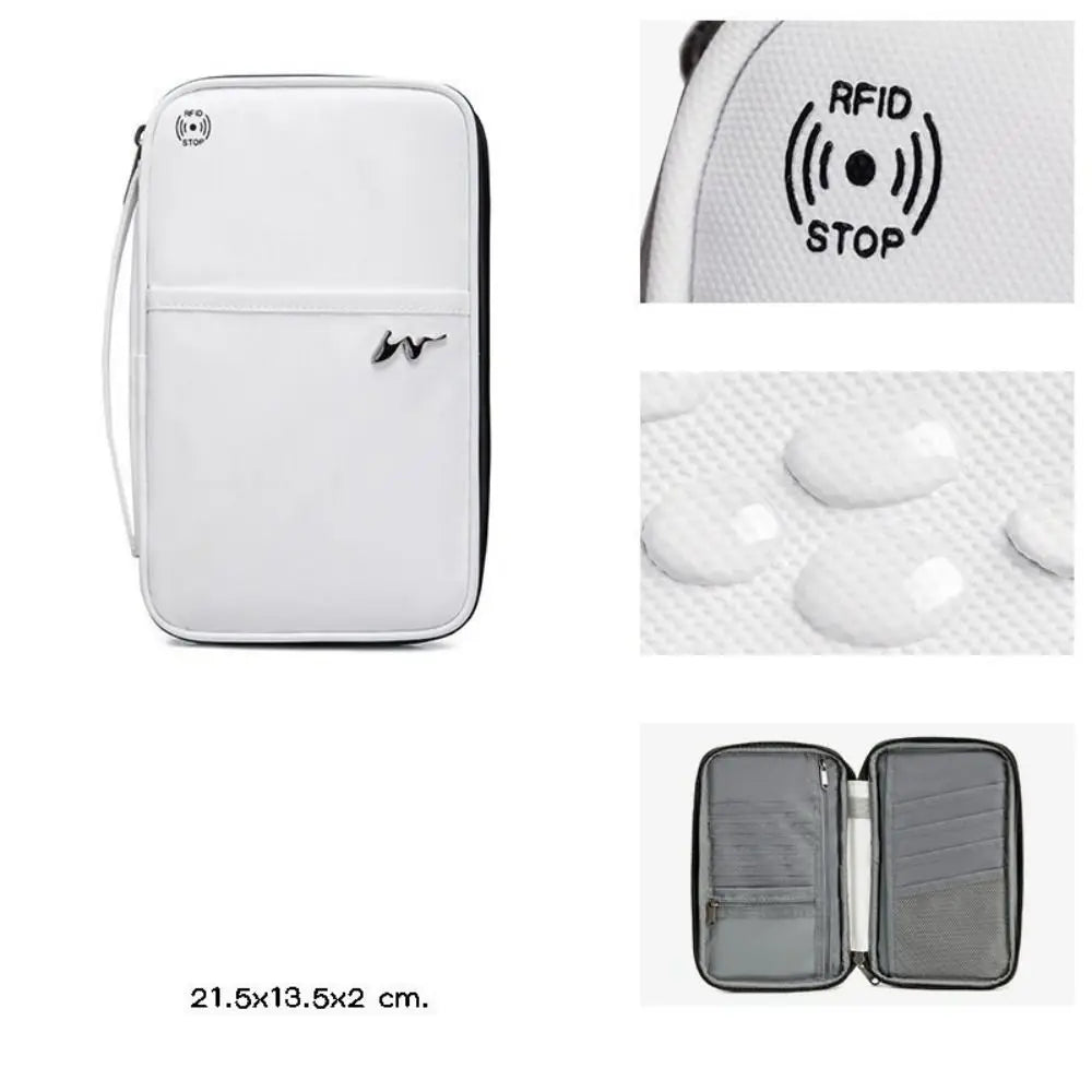 Portable RFID Card Holder – Polyester Travel Passport Case