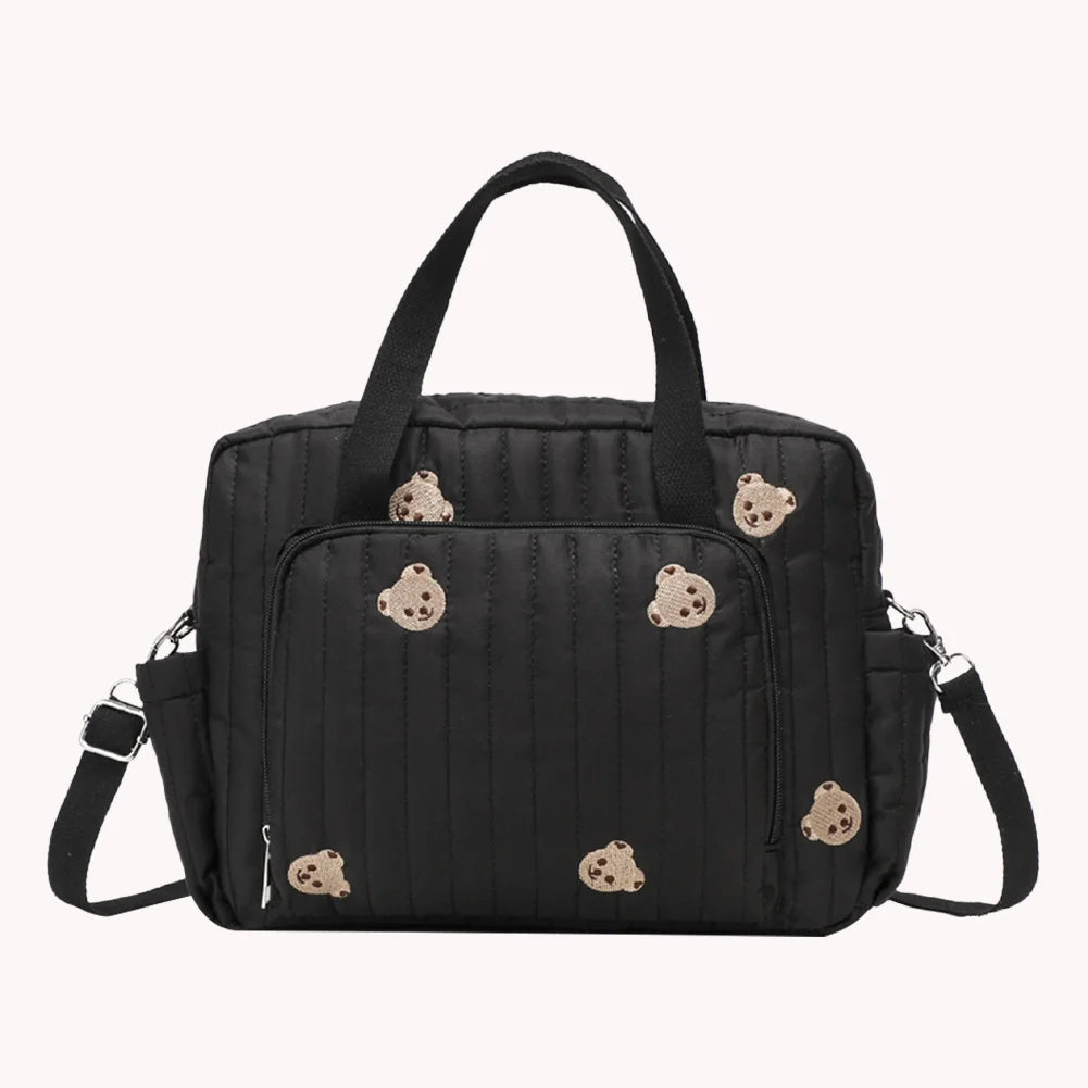Large Capacity Floral Maternity Bag – Bear Pram Diaper Tote