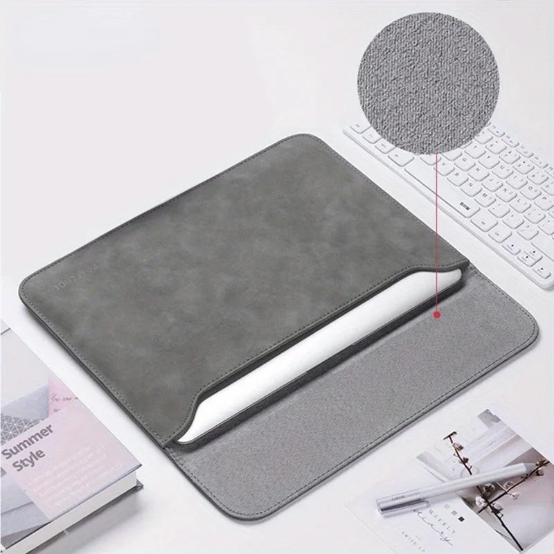 Premium PU Leather Sleeve for MacBook Air & Pro (M1/M2/M3) – 13 to 16 Inch Laptop Bag