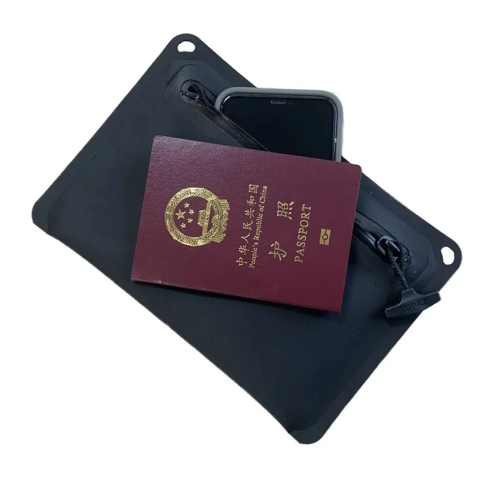 IPX8 Waterproof Passport Holder -Airtight Zipper Case