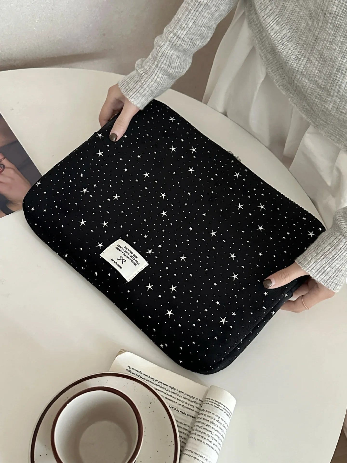 Korean Version Cute Stars Laptop Sleeve 11–15.6 Inch