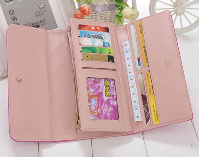 Plaid PU Leather Long Wallet