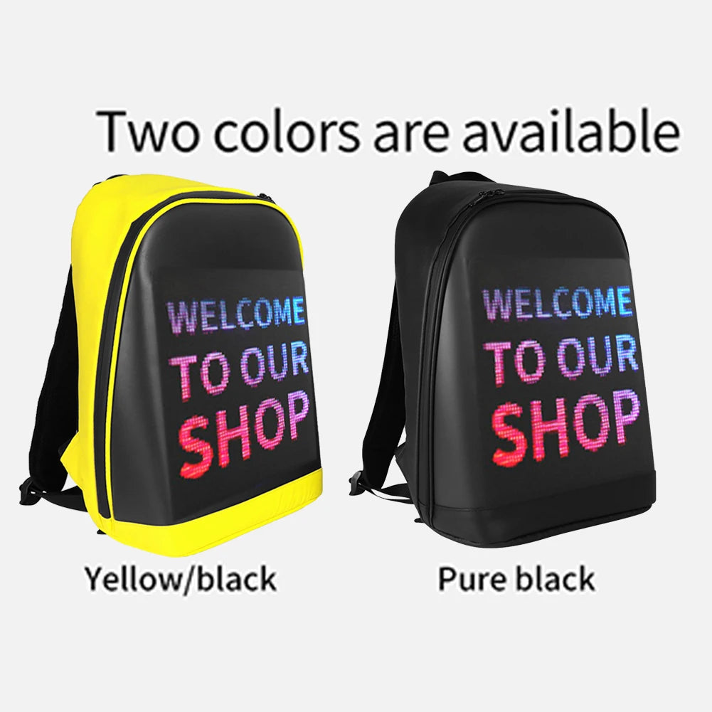 Durable LED Laptop Backpack for Women – Wireless APP-Controlled Display Bag