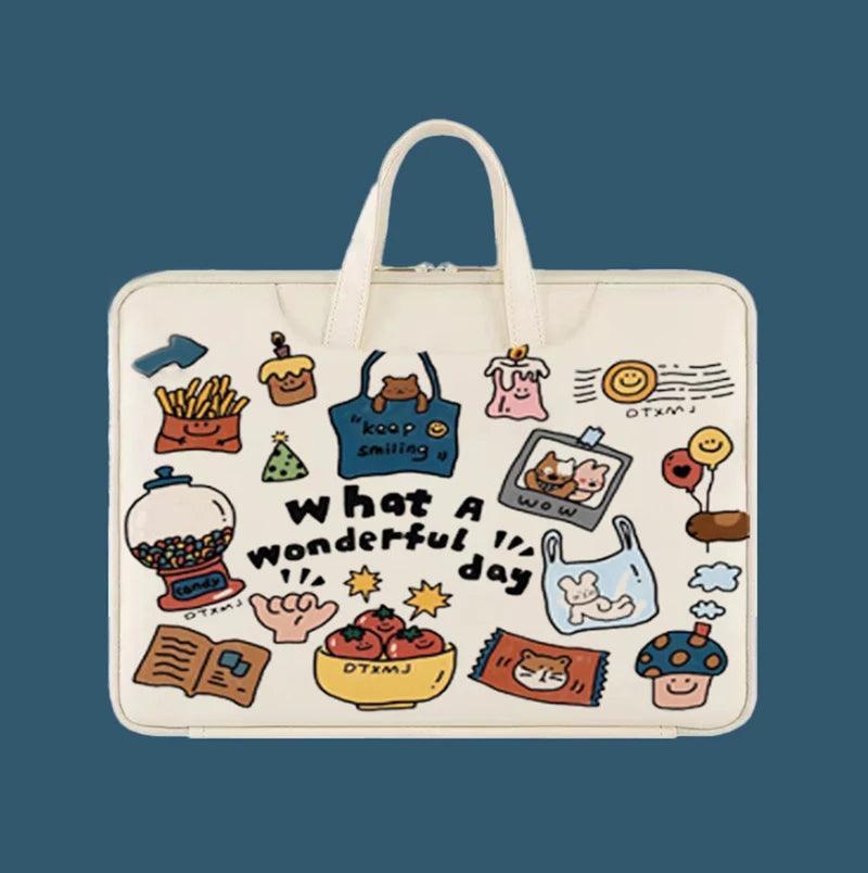 Cute Waterproof Laptop Sleeve 13–16 Inch for MacBook & Notebooks