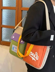 Multicolor Portable Laptop Crossbody Bag for Students