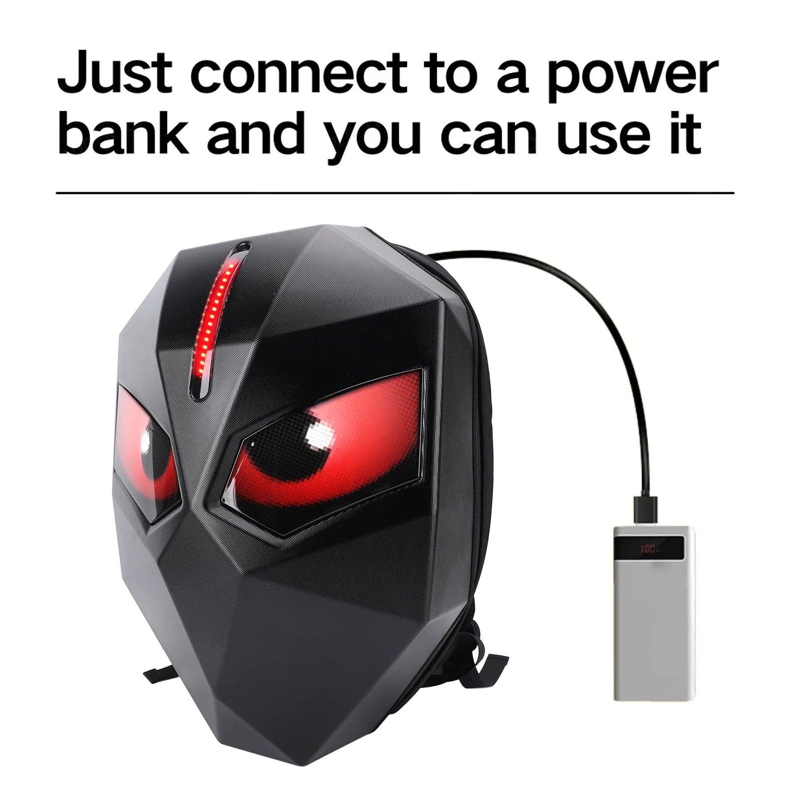 Multifunctional LED Backpack – Hard Shell Waterproof Commuter Bag