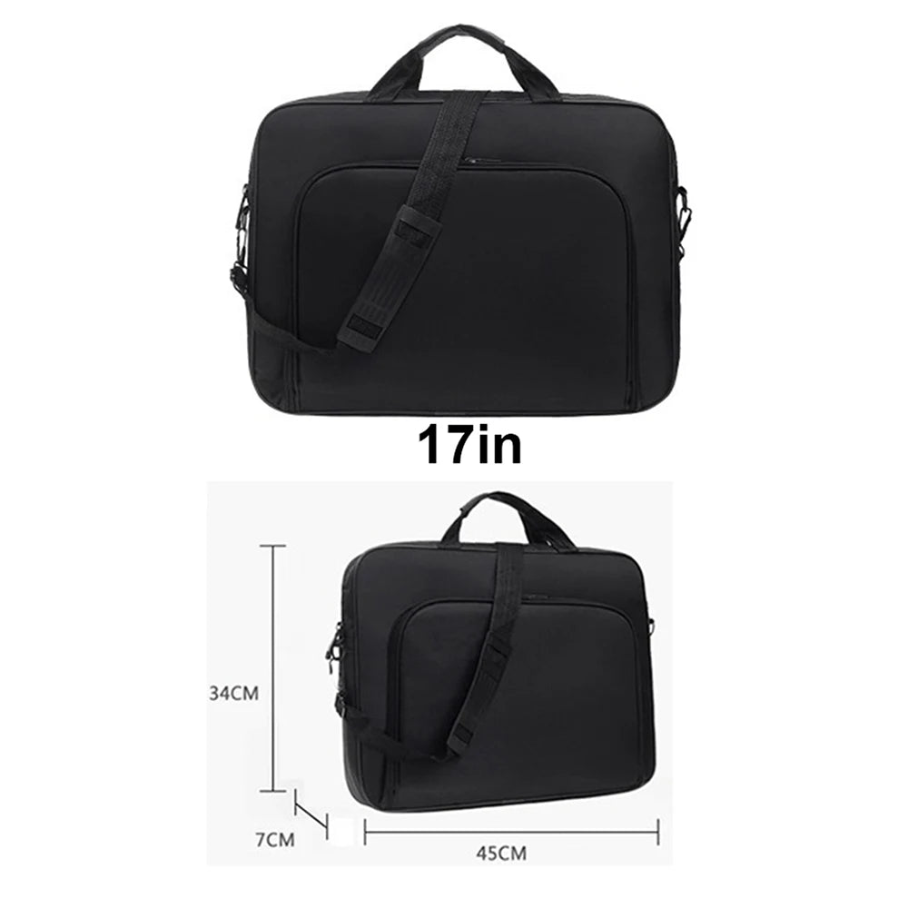 15.6–17 Inch Laptop Bag – Business Nylon Shoulder Briefcase with Zipper & Anti-Theft Design