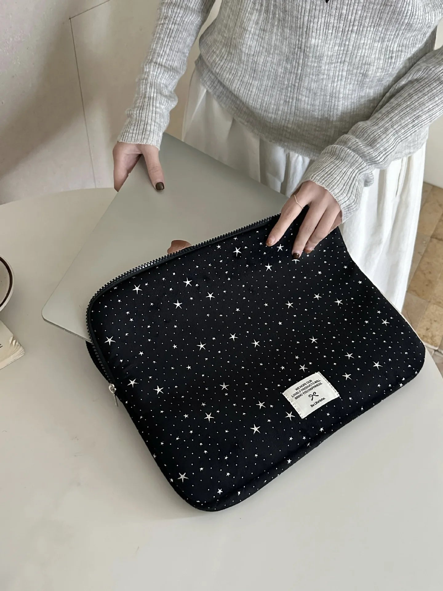 Korean Version Cute Stars Laptop Sleeve 11–15.6 Inch