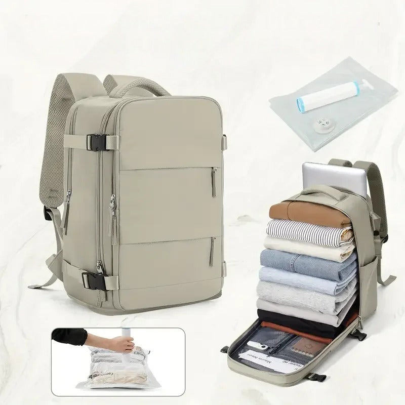 Compact Carry-On Backpack – Cabin Bag with Vacuum Storage