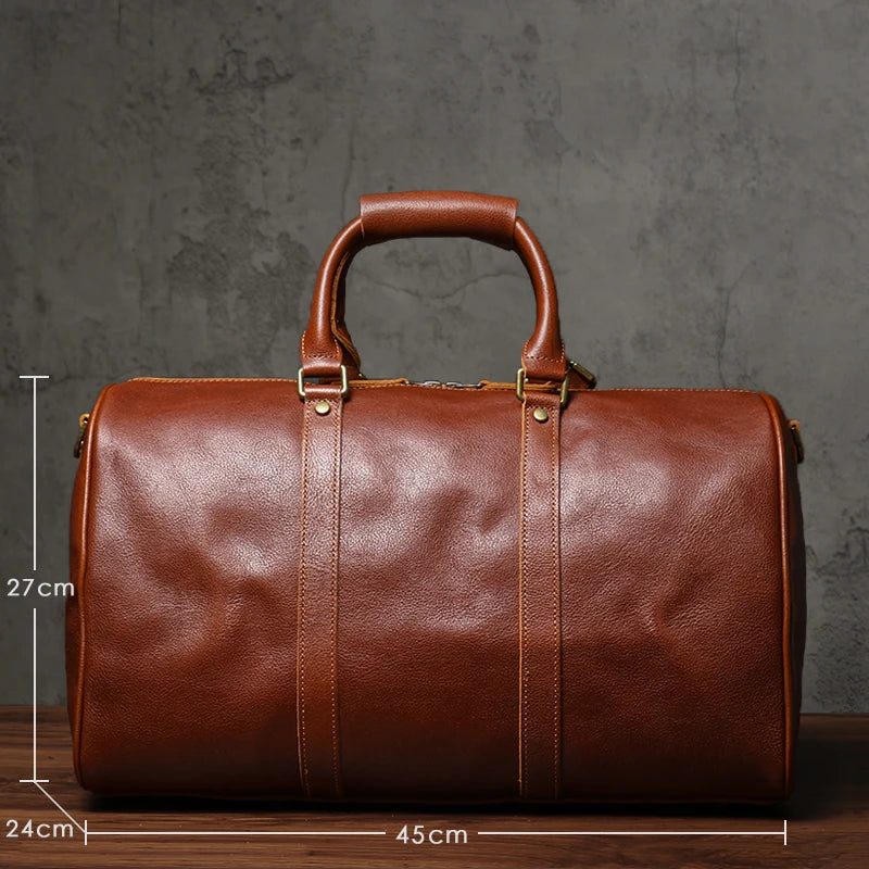 Retro Leather Travel Duffel Bag-High-Quality Retro Bags