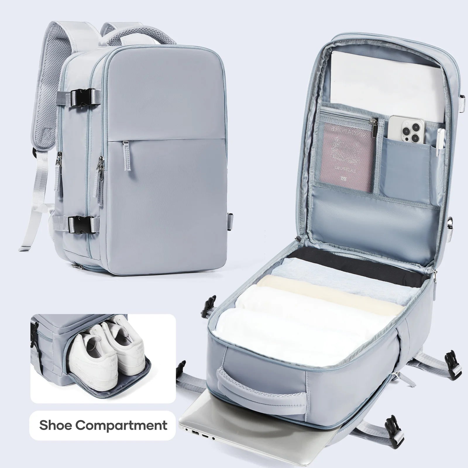 Stylish Cabin Backpack – 40x20x25 Ryanair Cabin Bag