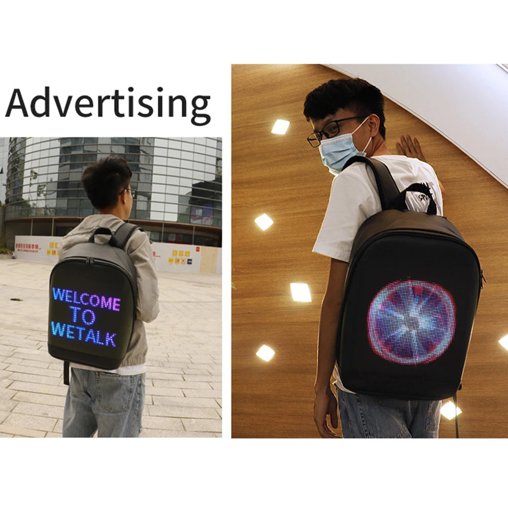 Digitus Backpack Digital Display Backpack – LED Screen School & Business Laptop Bag ...