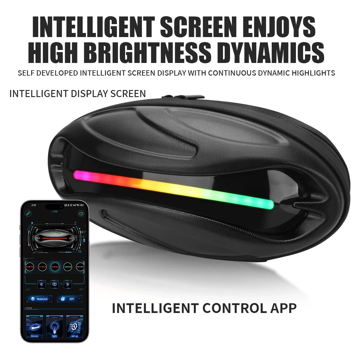 Smart LED Display Satchel – APP-Controlled Dynamic Screen Crossbody Bag