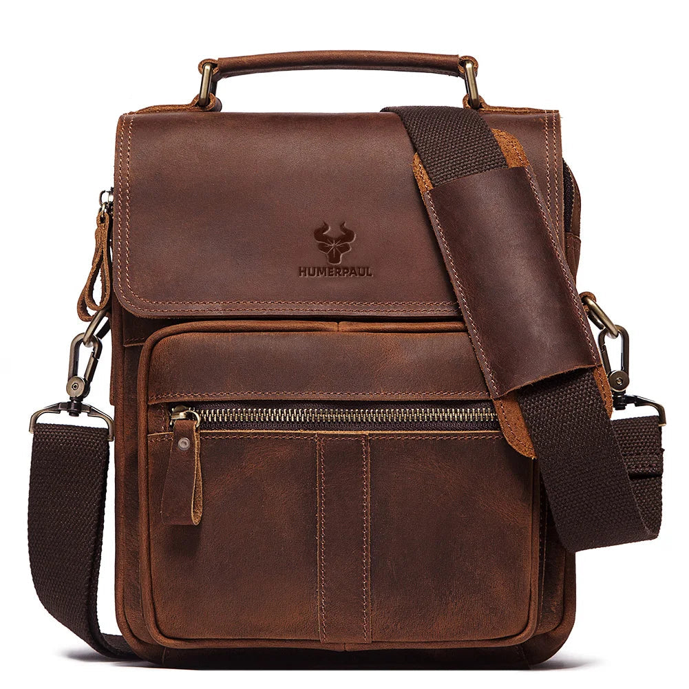 Premium Leather Shoulder Bag – Work & Travel Messenger