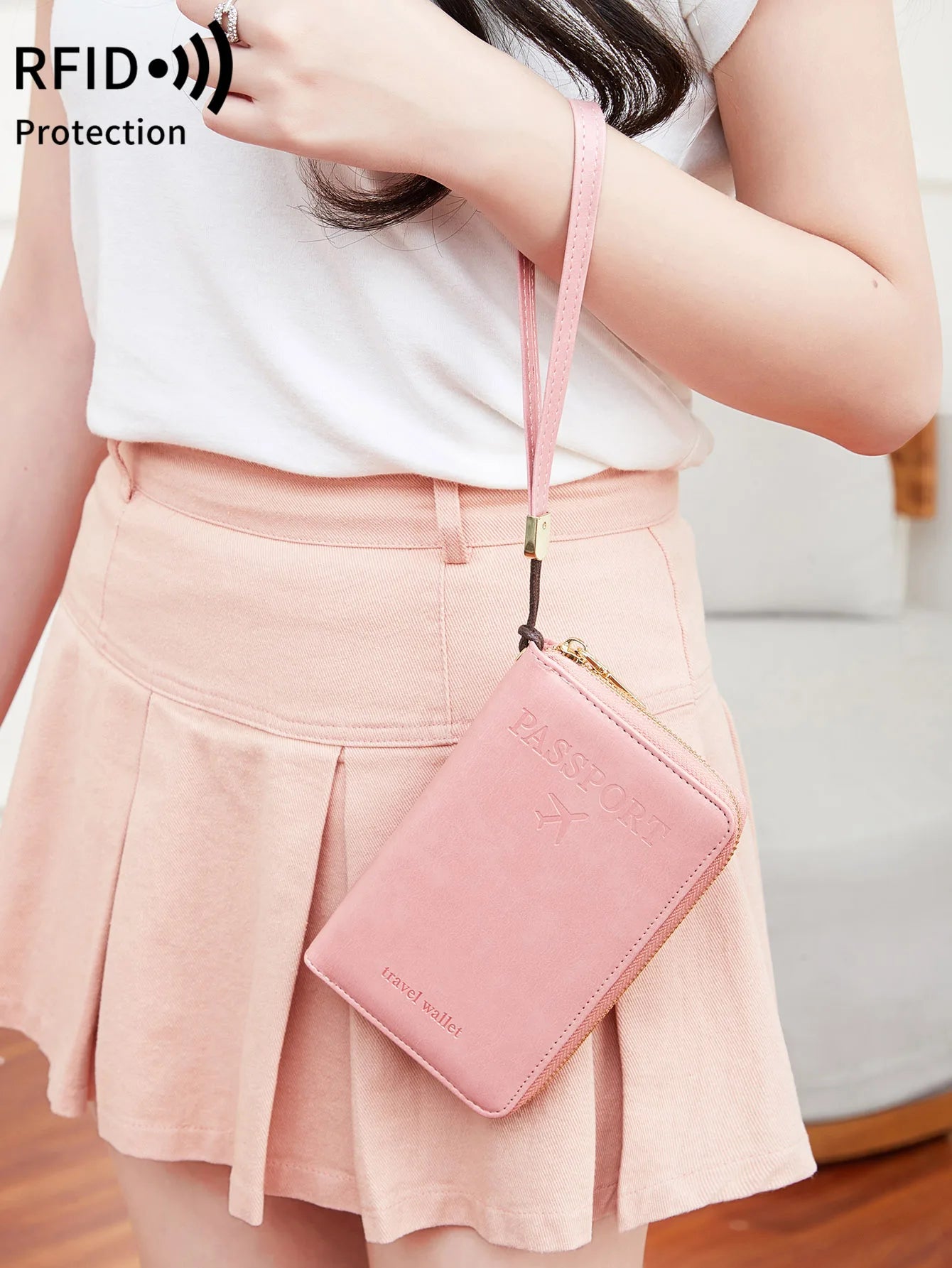 PU Leather Passport Holder – Large Capacity Travel Wallet