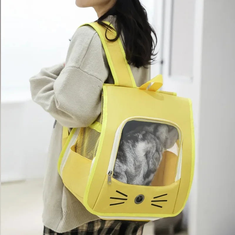 Pet Cat Carrier Bag – Breathable Outdoor Portable Backpack