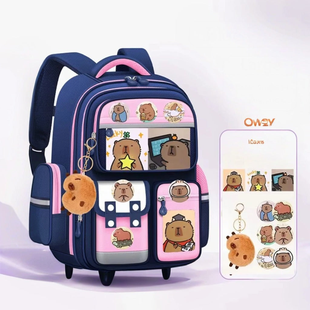 Capybara Cartoon Backpack – Large Capacity Waterproof Bag