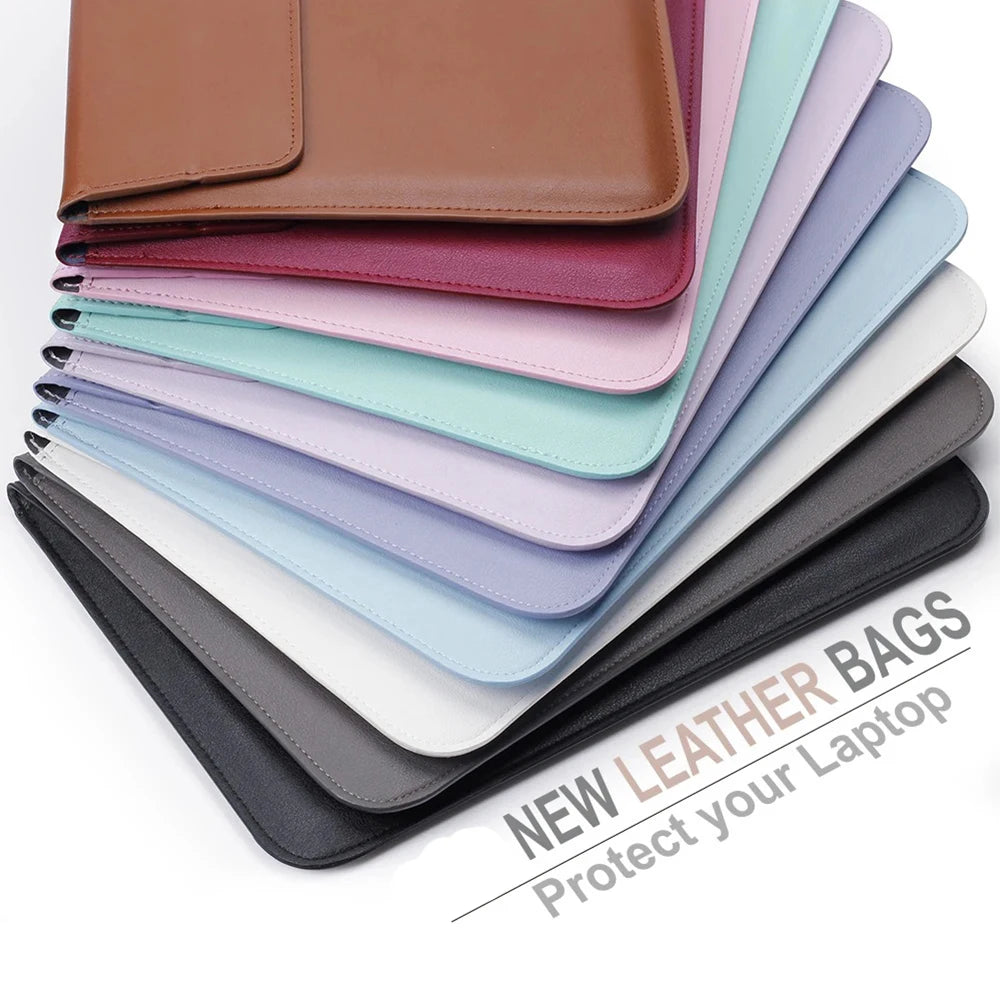 PU Leather MacBook Sleeve 11–15 Inch – Slim Luxury Laptop Cover