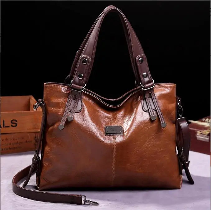 Vintage Leather Crossbody Handbag