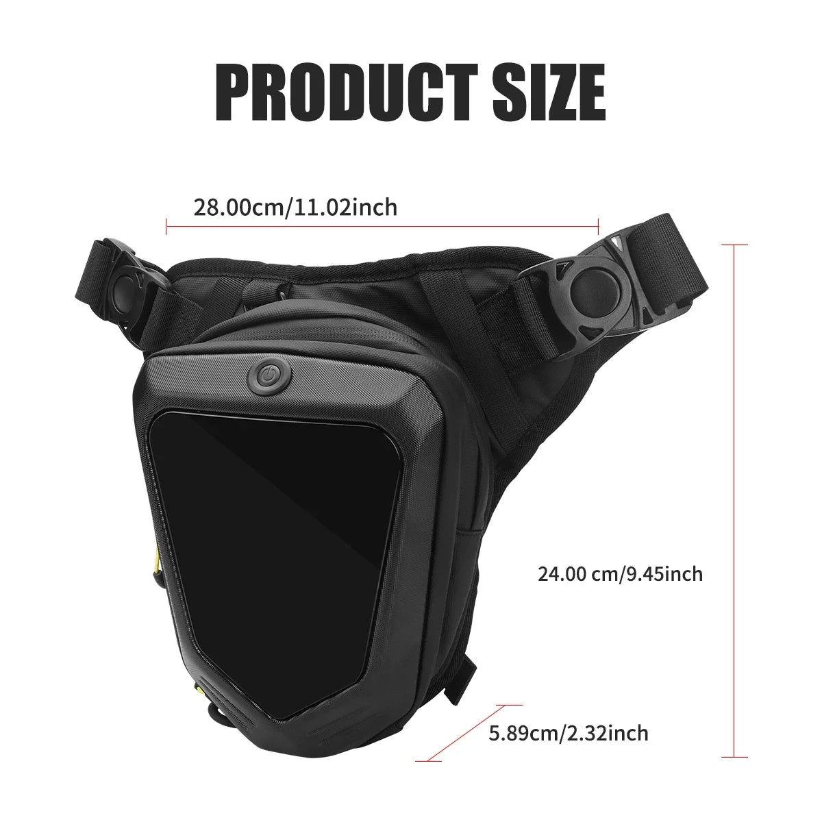 LED Screen Motorcycle Leg Bag – Waterproof Multifunctional Crossbody Riding