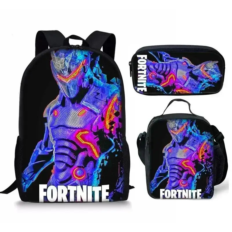 Fortnite Backpack 3PCS Set for Kids - Cool School Bag & Pencil Case