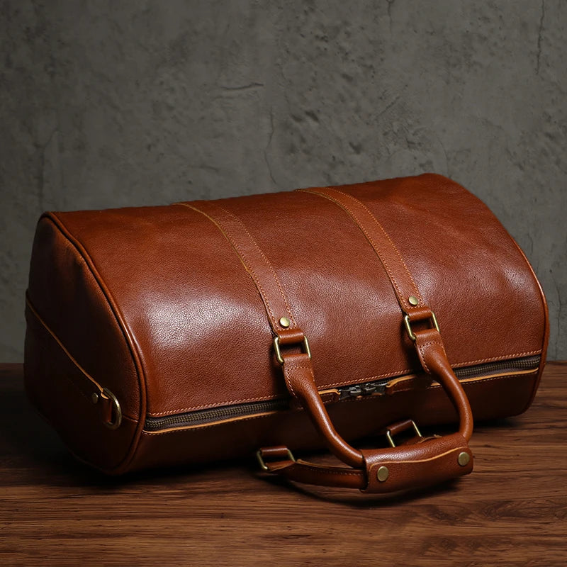 Retro Leather Travel Duffel Bag-High-Quality Retro Bags