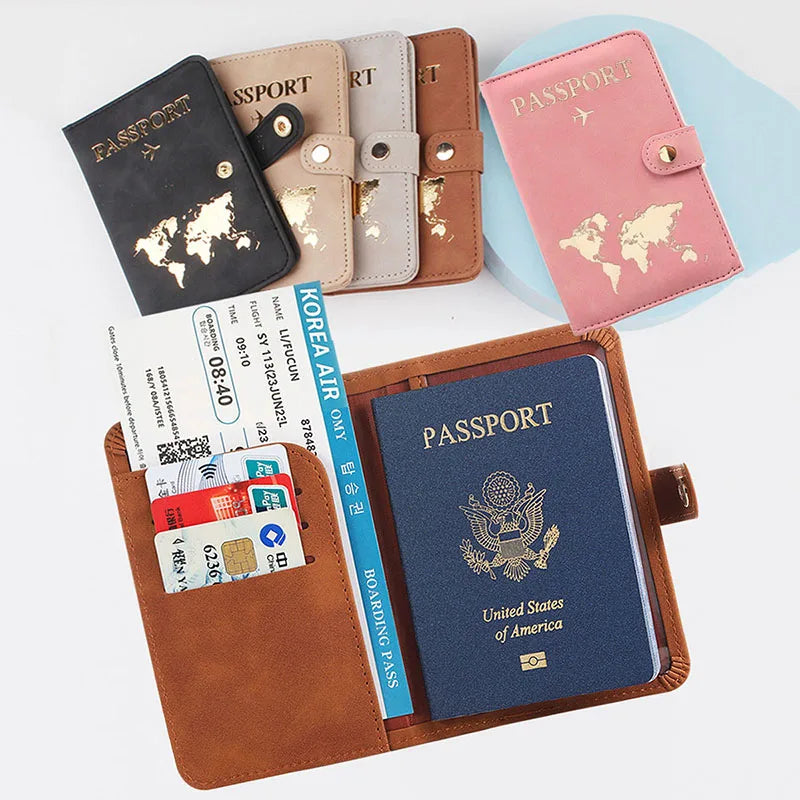 Vintage Passport Holder – Leather Pattern Travel Organizer