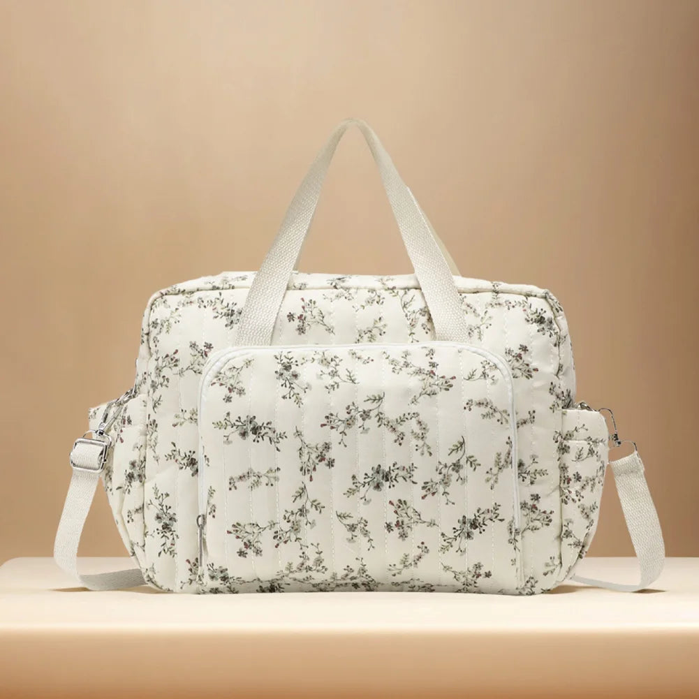Large Capacity Floral Maternity Bag – Bear Pram Diaper Tote