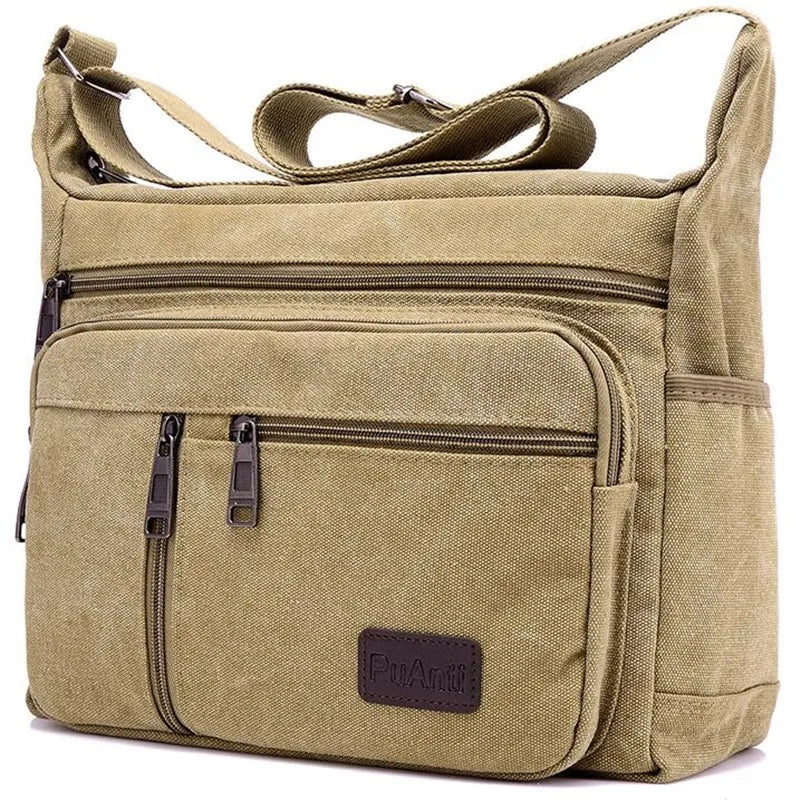 Canvas Crossbody Bag – Casual Travel Shoulder Messenger Tote