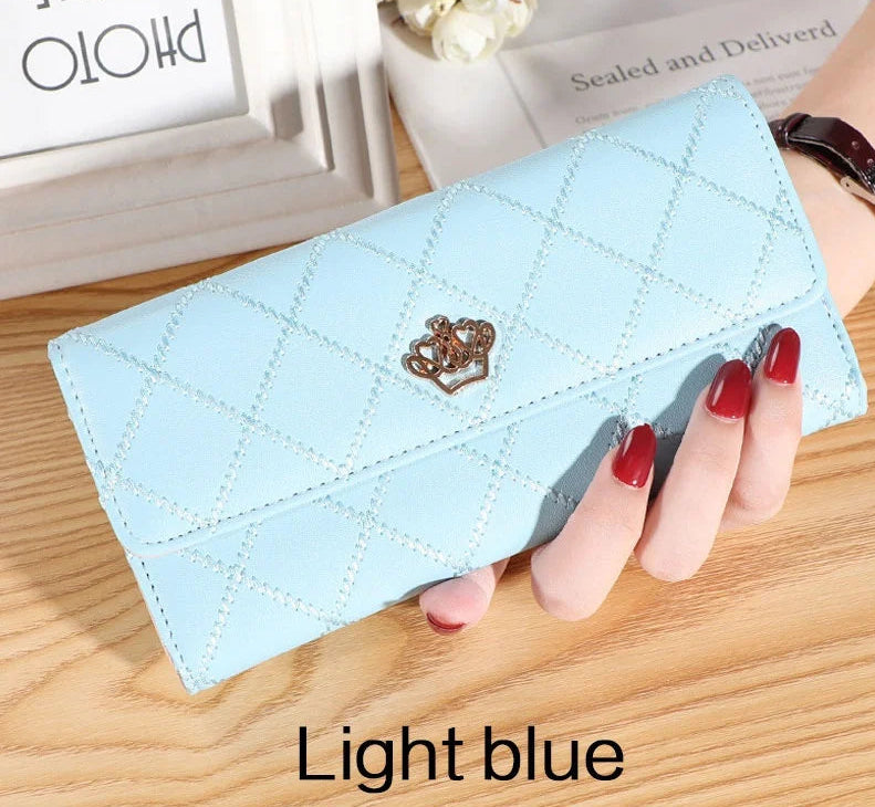 Plaid PU Leather Long Wallet
