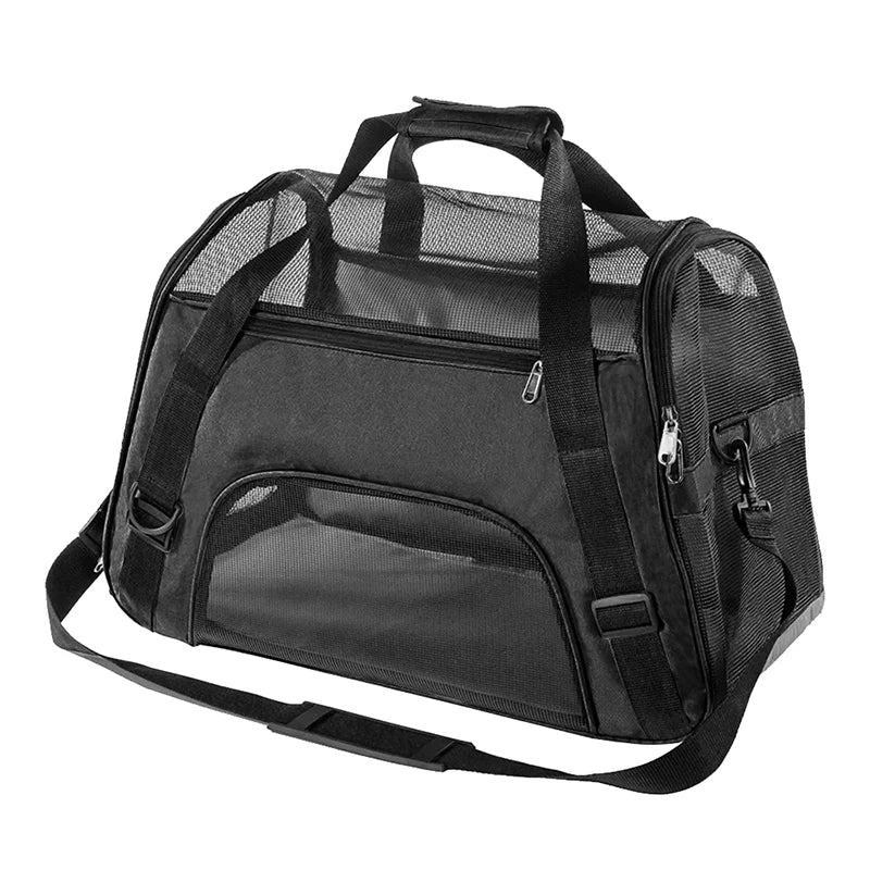 Foldable Cat & Dog Carrier Bag – Portable Mesh Breathable Travel Handbag