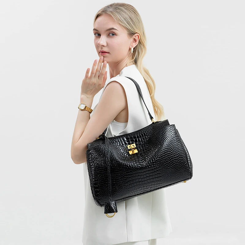 Pattern Large Tote Bag – High-Quality Leather Handbag