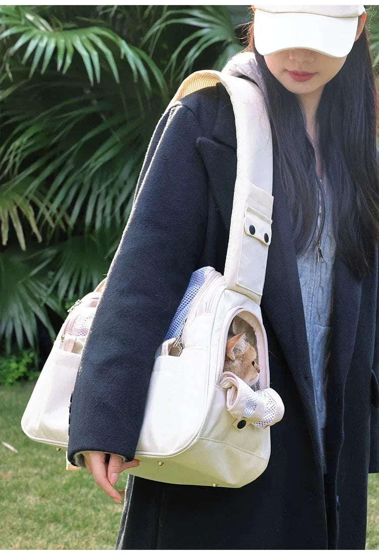 Pet Backpack with Comfortable Carry Strap-Cat & Small Dog Travel Bag