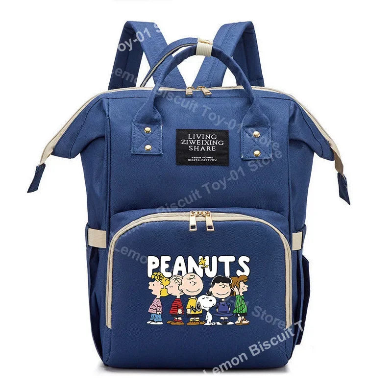 Cute Cartoon Diaper Bag – Snoopy Themed Baby Travel Backpack