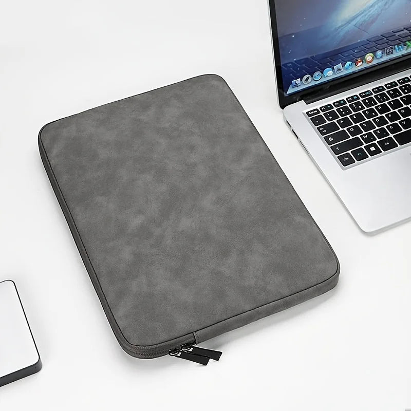 PU Leather Laptop Sleeve – Slim Protective Pouch Case for MacBook, Tablets & Notebooks