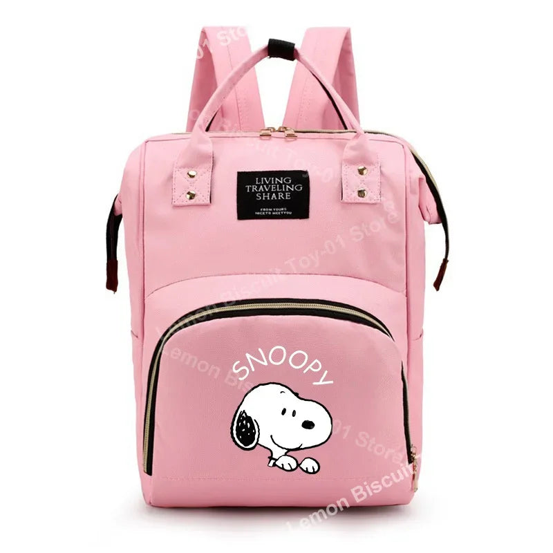 Cute Cartoon Diaper Bag – Snoopy Themed Baby Travel Backpack