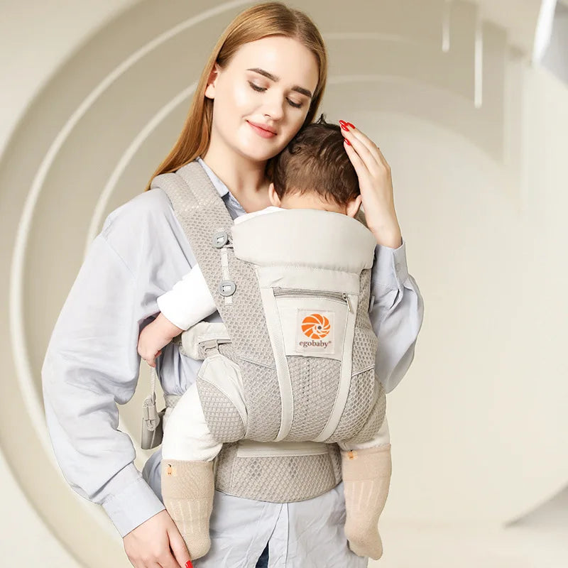 Baby Carrier with Hip Seat- Multifunctional Newborn to Toddler Carrier