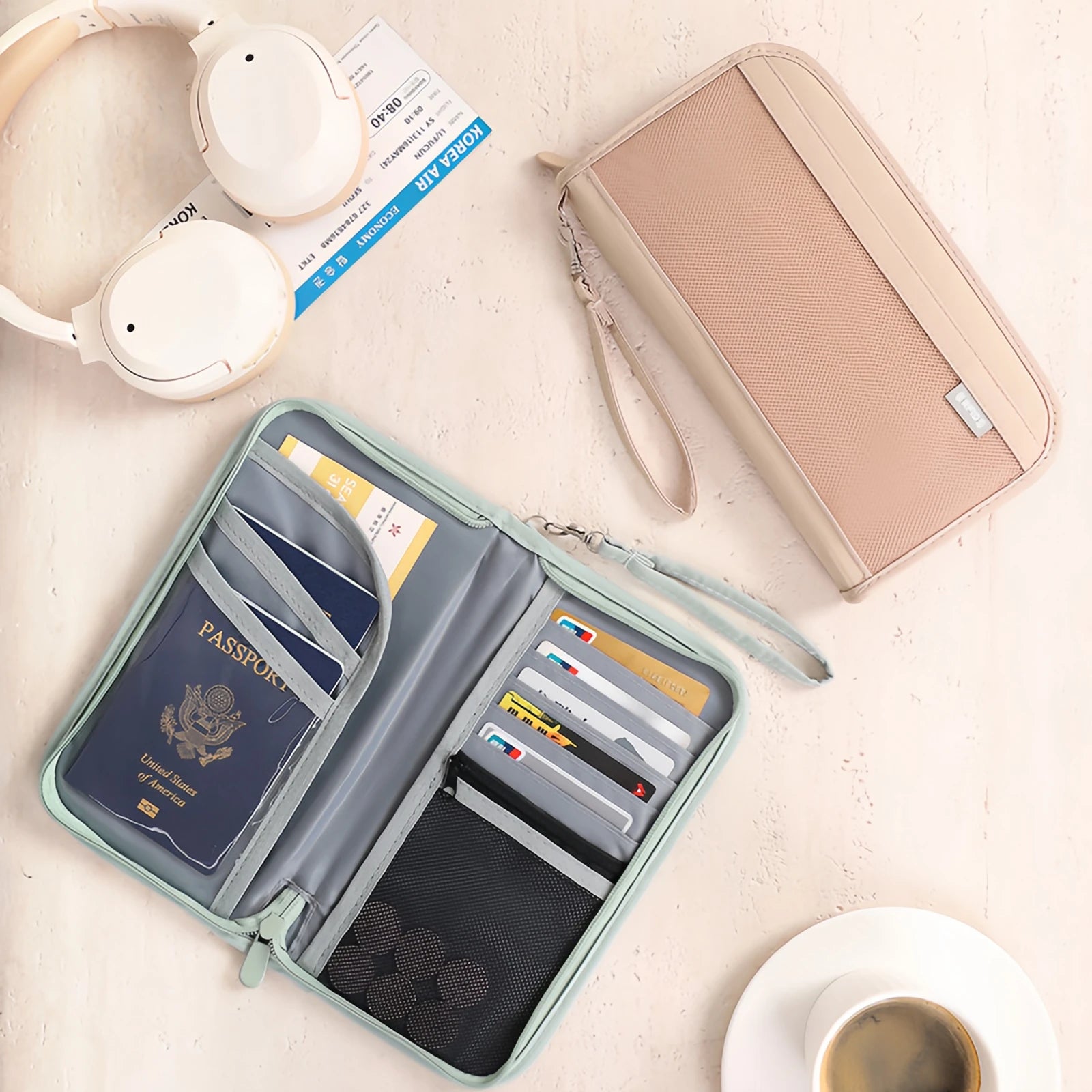 RFID Passport Organizer – Boarding Ticket & ID Holder