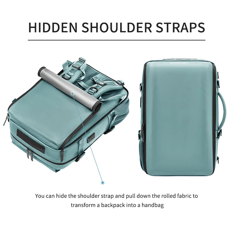 16-Inch Waterproof Travel Laptop Backpack – Business, Camping Bag with Shoe Compartment