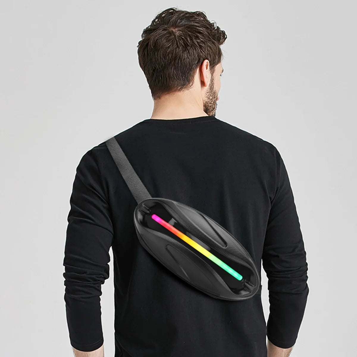 Smart LED Display Satchel – APP-Controlled Dynamic Screen Crossbody Bag