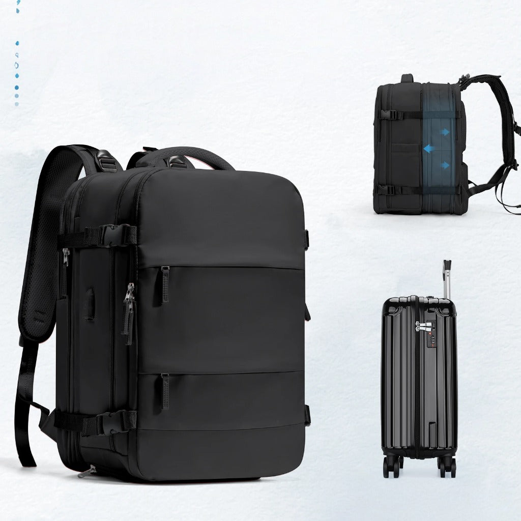 Expandable 46L Cabin Hiking Backpack – Airline Approved Travel Rucksack