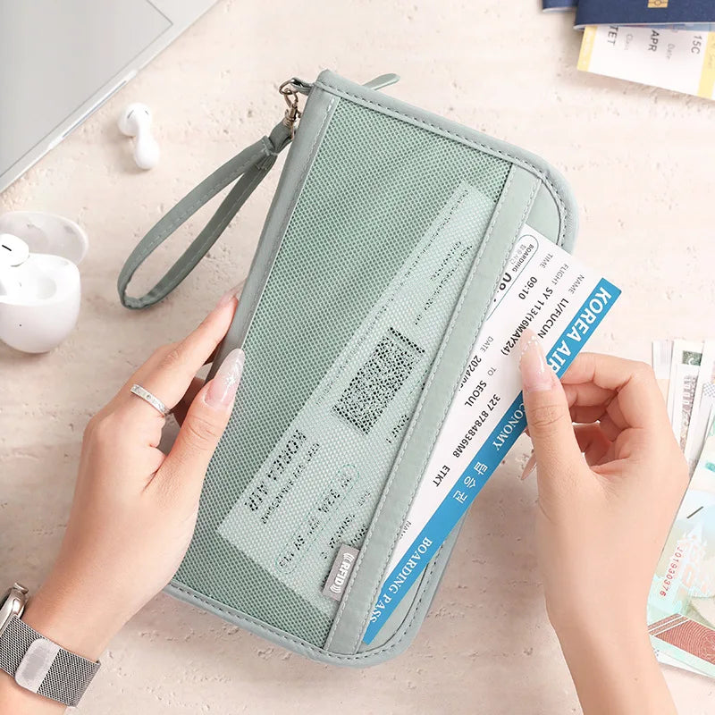 Large Travel Wallet – Anti-Theft Passport Card Organizer