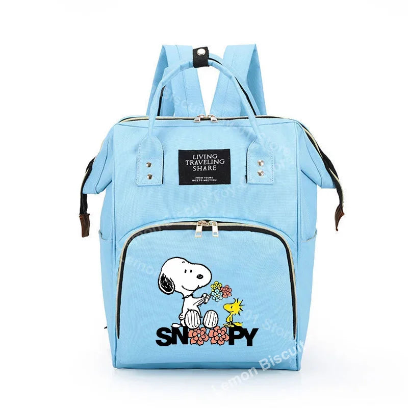 Cute Cartoon Diaper Bag – Snoopy Themed Baby Travel Backpack