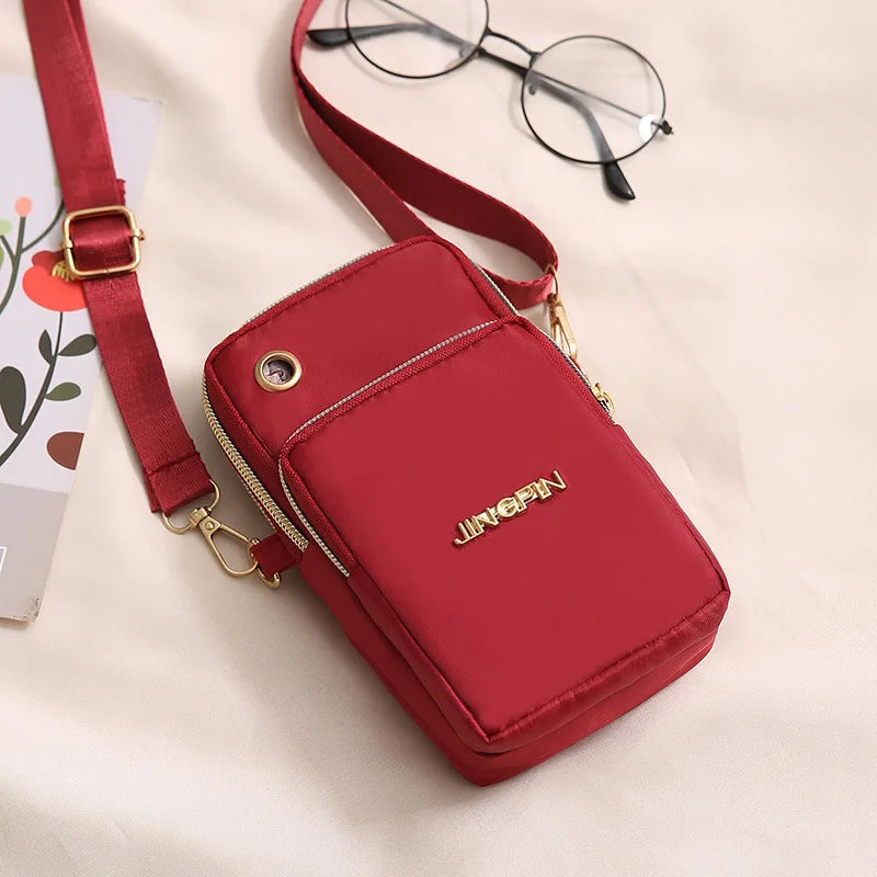 Mini Messenger Purse – Water-Resistant Nylon Crossbody for Shopping or Gym