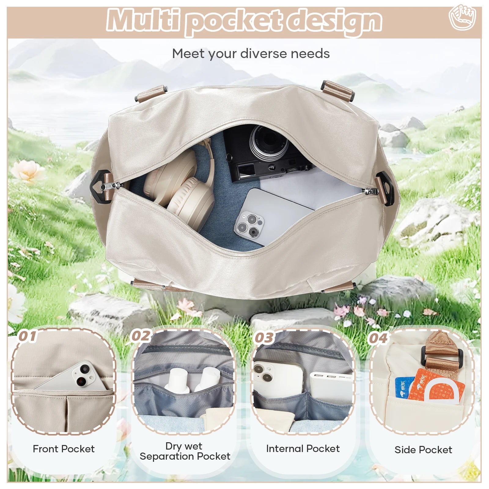 Large Capacity Lightweight Travel Cabin Bag