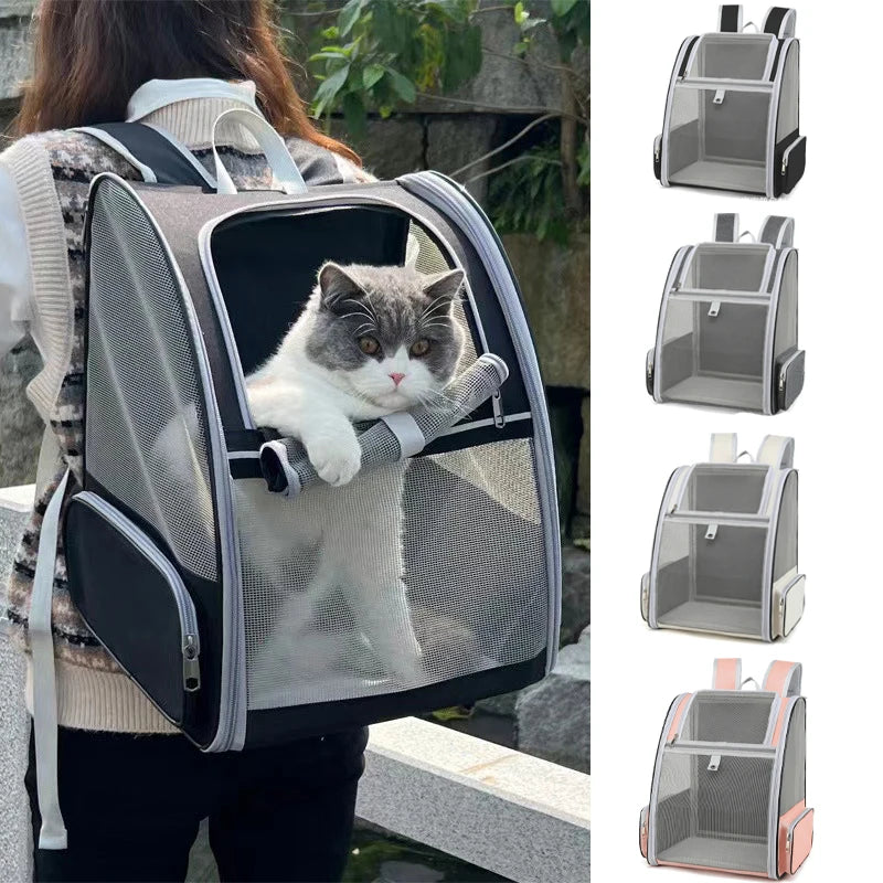 Lightweight Pet Carrier Backpack – Outdoor Travel Bag for Cats
