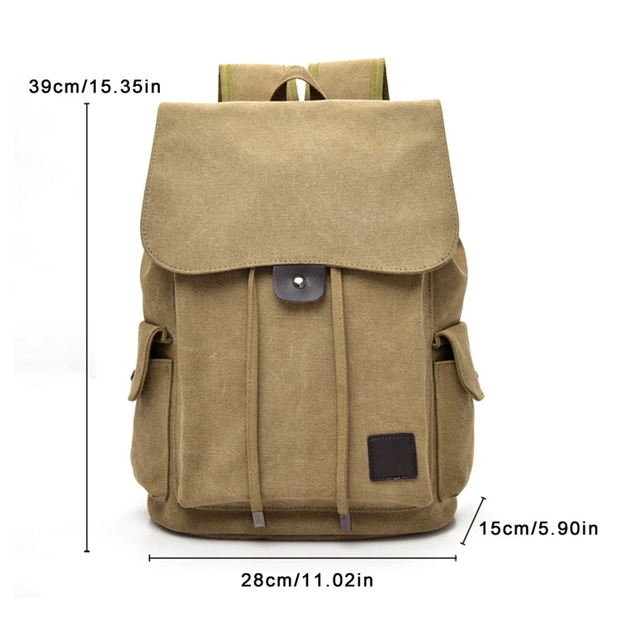 High-Quality Canvas Backpack – Large Travel Shoulder Bag