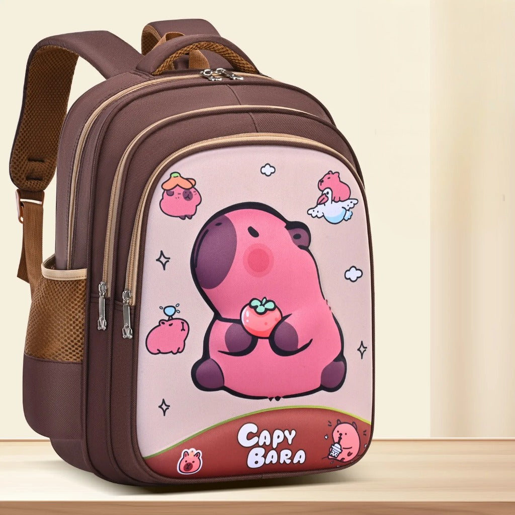 Capybara Children’s Waterproof Orthopedic Backpack – Large Capacity School Bag