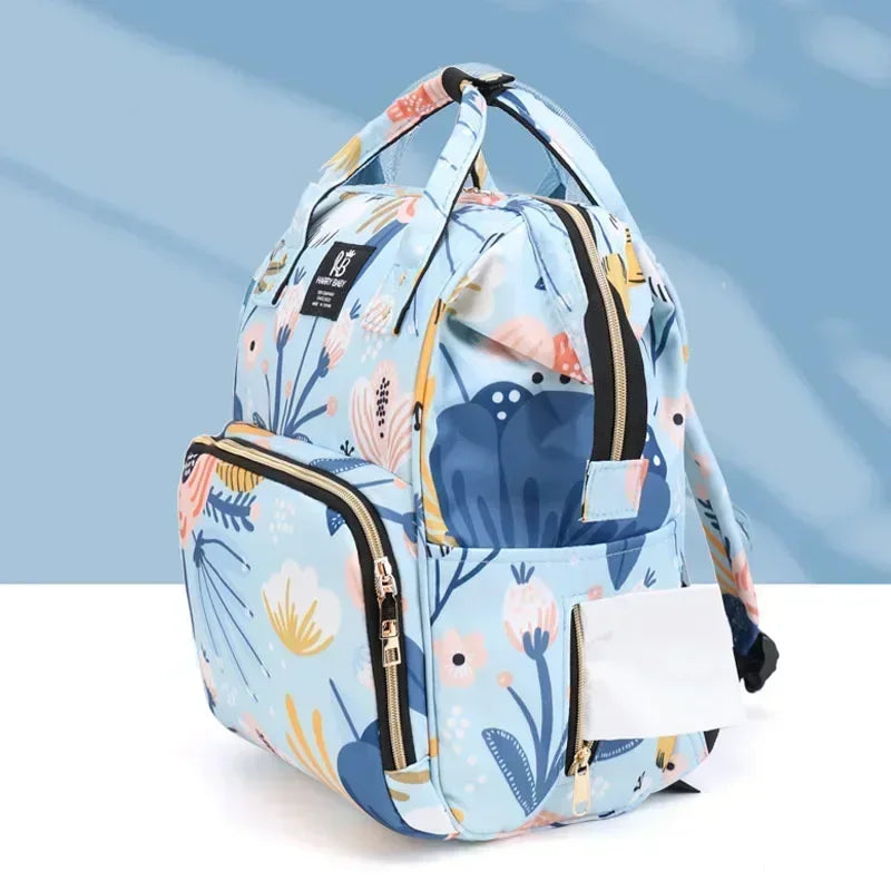 Fashion Print Nappy Backpack – Large Capacity Multi-Function Diaper Bag